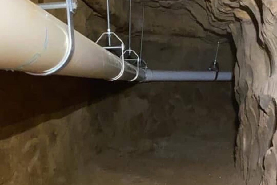 Drain waste and vent pipe work in a crawlspace